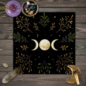 Paño de tarot de triple luna